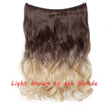 S-noilite 20inch Invisible Wire No Clip One Piece Halo Hair Extension flip in false hair Hairpieces Synthetic hair for women - Presidential Brand (R)