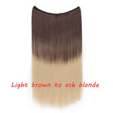 S-noilite 20inch Invisible Wire No Clip One Piece Halo Hair Extension flip in false hair Hairpieces Synthetic hair for women - Presidential Brand (R)