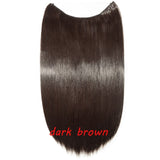S-noilite 20inch Invisible Wire No Clip One Piece Halo Hair Extension flip in false hair Hairpieces Synthetic hair for women - Presidential Brand (R)