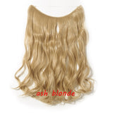 S-noilite 20inch Invisible Wire No Clip One Piece Halo Hair Extension flip in false hair Hairpieces Synthetic hair for women - Presidential Brand (R)