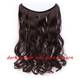 S-noilite 20inch Invisible Wire No Clip One Piece Halo Hair Extension flip in false hair Hairpieces Synthetic hair for women - Presidential Brand (R)
