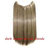 S-noilite 20inch Invisible Wire No Clip One Piece Halo Hair Extension flip in false hair Hairpieces Synthetic hair for women - Presidential Brand (R)