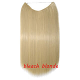 S-noilite 20inch Invisible Wire No Clip One Piece Halo Hair Extension flip in false hair Hairpieces Synthetic hair for women - Presidential Brand (R)