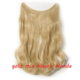 S-noilite 20inch Invisible Wire No Clip One Piece Halo Hair Extension flip in false hair Hairpieces Synthetic hair for women - Presidential Brand (R)