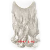 S-noilite 20inch Invisible Wire No Clip One Piece Halo Hair Extension flip in false hair Hairpieces Synthetic hair for women - Presidential Brand (R)