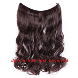 S-noilite 20inch Invisible Wire No Clip One Piece Halo Hair Extension flip in false hair Hairpieces Synthetic hair for women - Presidential Brand (R)