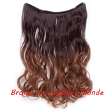 S-noilite 20inch Invisible Wire No Clip One Piece Halo Hair Extension flip in false hair Hairpieces Synthetic hair for women - Presidential Brand (R)