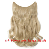 S-noilite 20inch Invisible Wire No Clip One Piece Halo Hair Extension flip in false hair Hairpieces Synthetic hair for women - Presidential Brand (R)