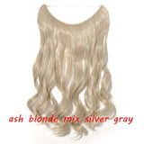 S-noilite 20inch Invisible Wire No Clip One Piece Halo Hair Extension flip in false hair Hairpieces Synthetic hair for women - Presidential Brand (R)