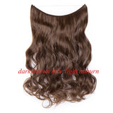 S-noilite 20inch Invisible Wire No Clip One Piece Halo Hair Extension flip in false hair Hairpieces Synthetic hair for women - Presidential Brand (R)