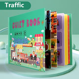 Montessori Baby Busy book DIY Toddlers cognition fun sticker book Early Learning Education Toys Habits Knowledge Developing
