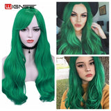 Wignee Long 2 Tone Ombre Brown Ash Blonde Temperature Synthetic Wigs For Black/White Women Glueless Wavy Daily/Cosplay Hair Wig - Presidential Brand (R)