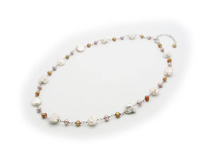 "Under the Sea" freshwater & Keshi Pearls Rhodium Pl Silver, 16" - Presidential Brand (R)