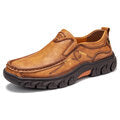 Men Non Slip Outdoor Business Casual Slip On Leather Shoes - Presidential Brand (R)