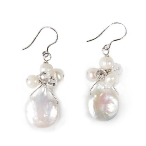 Flounce Coin Pearl Earrings - Presidential Brand (R)