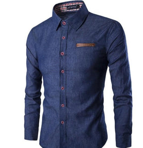 Mens Slim Fit Denim Shirt - Presidential Brand (R)