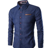 Mens Slim Fit Denim Shirt - Presidential Brand (R)