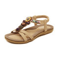 Sandals Beach Peep Toe Summer Leisure Chic Shoes Casual Flat - Presidential Brand (R)