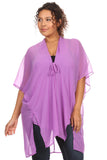 Plus Size Women's Front Tie Beach Dress Cove Up Swimwear Made in USA - Presidential Brand (R)