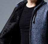 Mens Zipped Up Hooded Jacket in Blue - Presidential Brand (R)