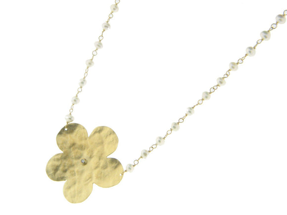 Signature Flowers & Pearls Necklace, 15.5