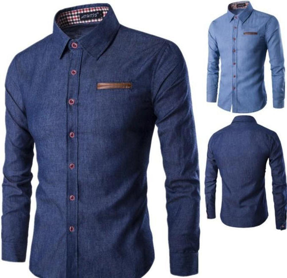 Mens Slim Fit Denim Shirt - Presidential Brand (R)