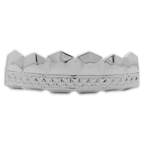 Sharp Diamond Cut Platinum Teeth Grillz - Presidential Brand (R)