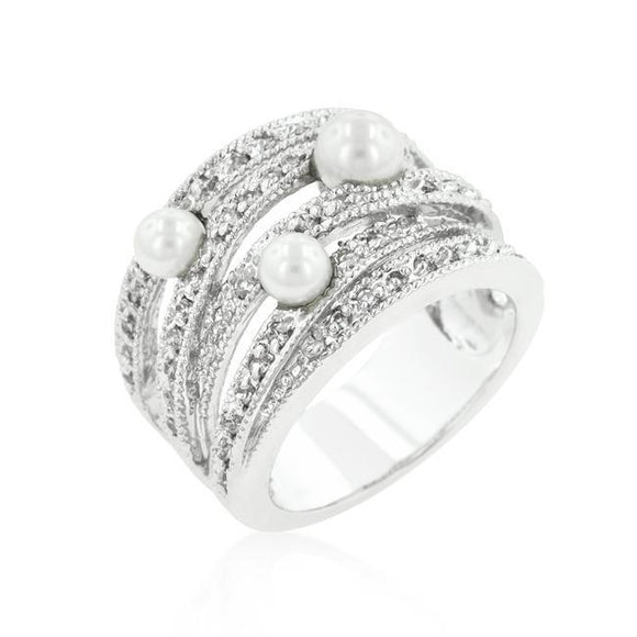 Pearl Twist Bridal Ring - Presidential Brand (R)