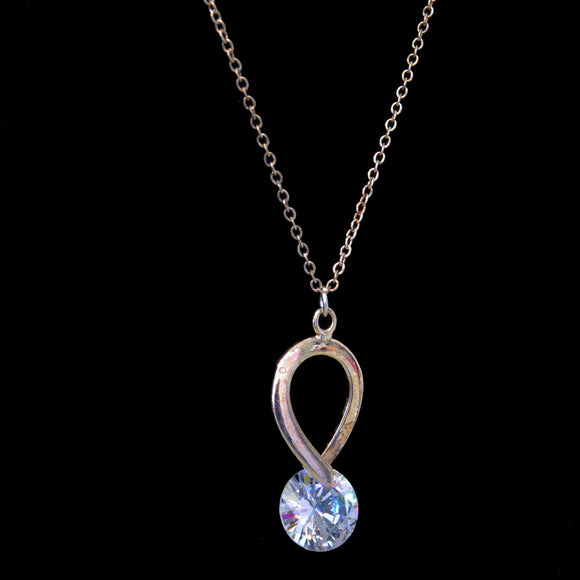 Clara Crystal and Sterling Silver Necklace - Presidential Brand (R)