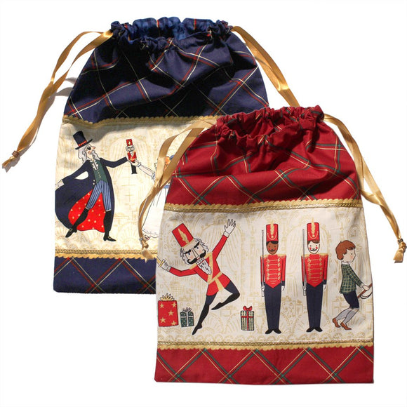 Nutcracker Illustrations Drawstring Tote - Cotton - Presidential Brand (R)