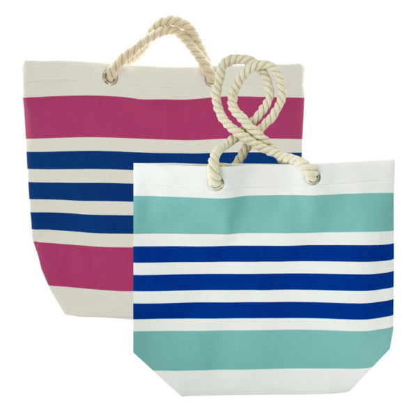 Striped Tote Bag with Rope Handles - Presidential Brand (R)
