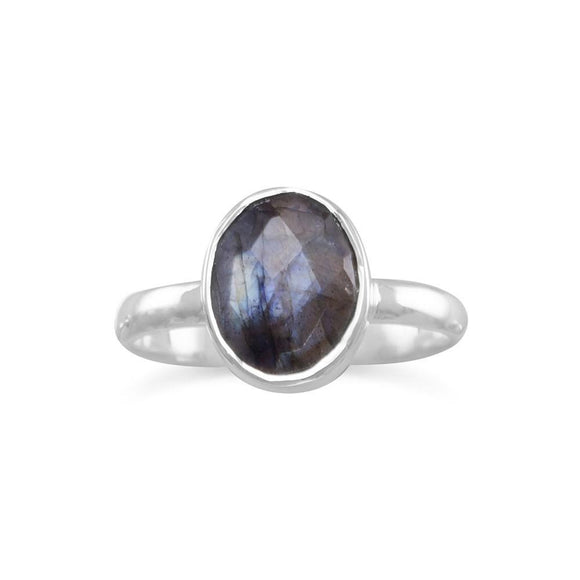 Faceted Labradorite Stackable Ring - Presidential Brand (R)