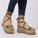 Womens Lace Up Platform Sandals - Presidential Brand (R)
