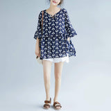 Womens Linen Floral Top - Presidential Brand (R)