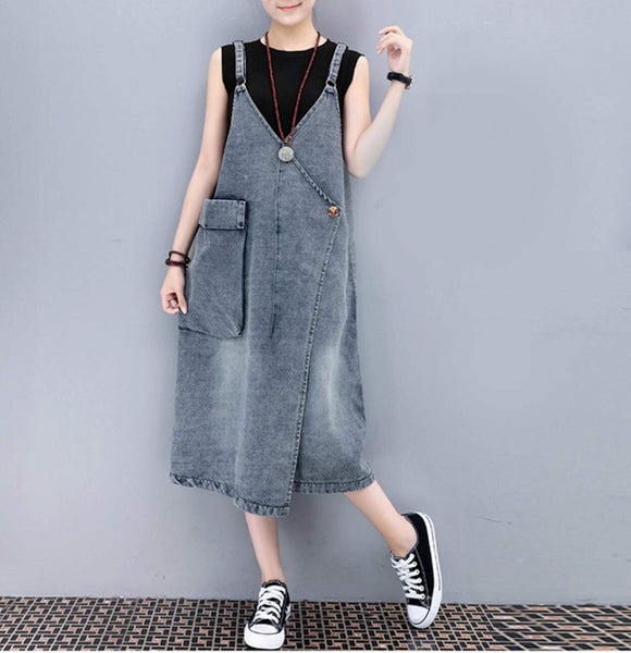 Womens Denim Dress with Pocket - Presidential Brand (R)