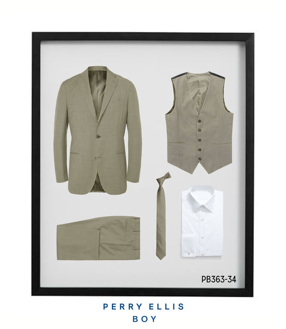 PB363-34 Perry Ellis Boys Suit Tan Suits - Presidential Brand (R)