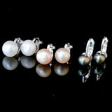 Clip 7mm Cultured Pearl Stud Earrings - Presidential Brand (R)