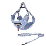 Harness Leash Sets Adjustable Lengths Reflective Design Breathable Mesh Dog Collar