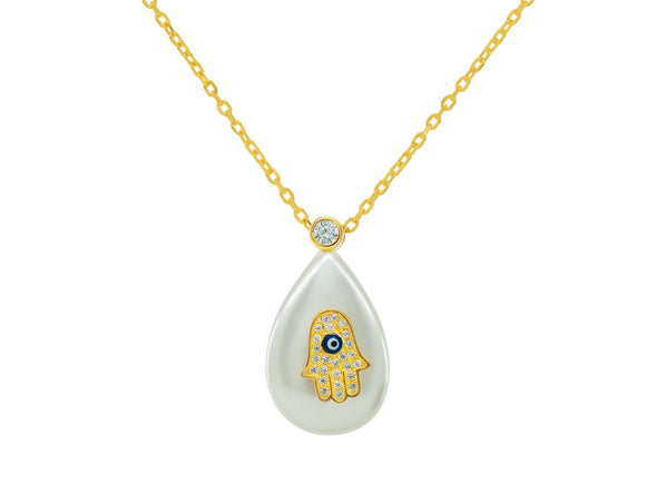 MOP Hamsa Necklace - Presidential Brand (R)