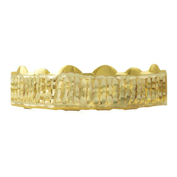 Gold Grillz Bar Diamond Cut Top - Presidential Brand (R)