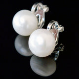 Clip 7mm Cultured Pearl Stud Earrings - Presidential Brand (R)