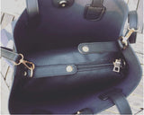 Womens Vegan Leather Small Tote Bag with Long Shoulder strap - Presidential Brand (R)