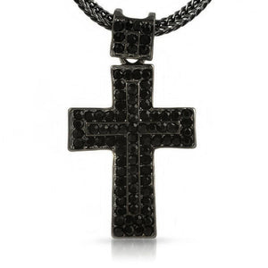 Black Mega Cross Pendant Chain Small - Presidential Brand (R)