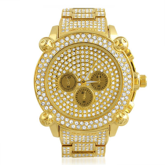 Gold Chrono Custom Hip Hop Watch - Presidential Brand (R)