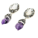 Isis Amethyst and Pearl Earrings - Presidential Brand (R)