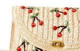 Cherry Straw Bag with Chain - Presidential Brand (R)