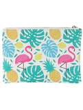TROPICAL PRINT VINYL CLUTCH POUCH - Presidential Brand (R)