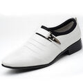Men Solid Color Folds Comfy Microfiber Leather Non Slip Formal Shoes - Presidential Brand (R)