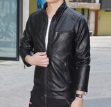 Mens Vegan Leather Black Biker Jacket - Presidential Brand (R)