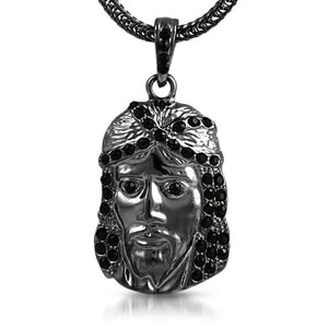 Black Jesus Piece Pendant  Chain Small - Presidential Brand (R)